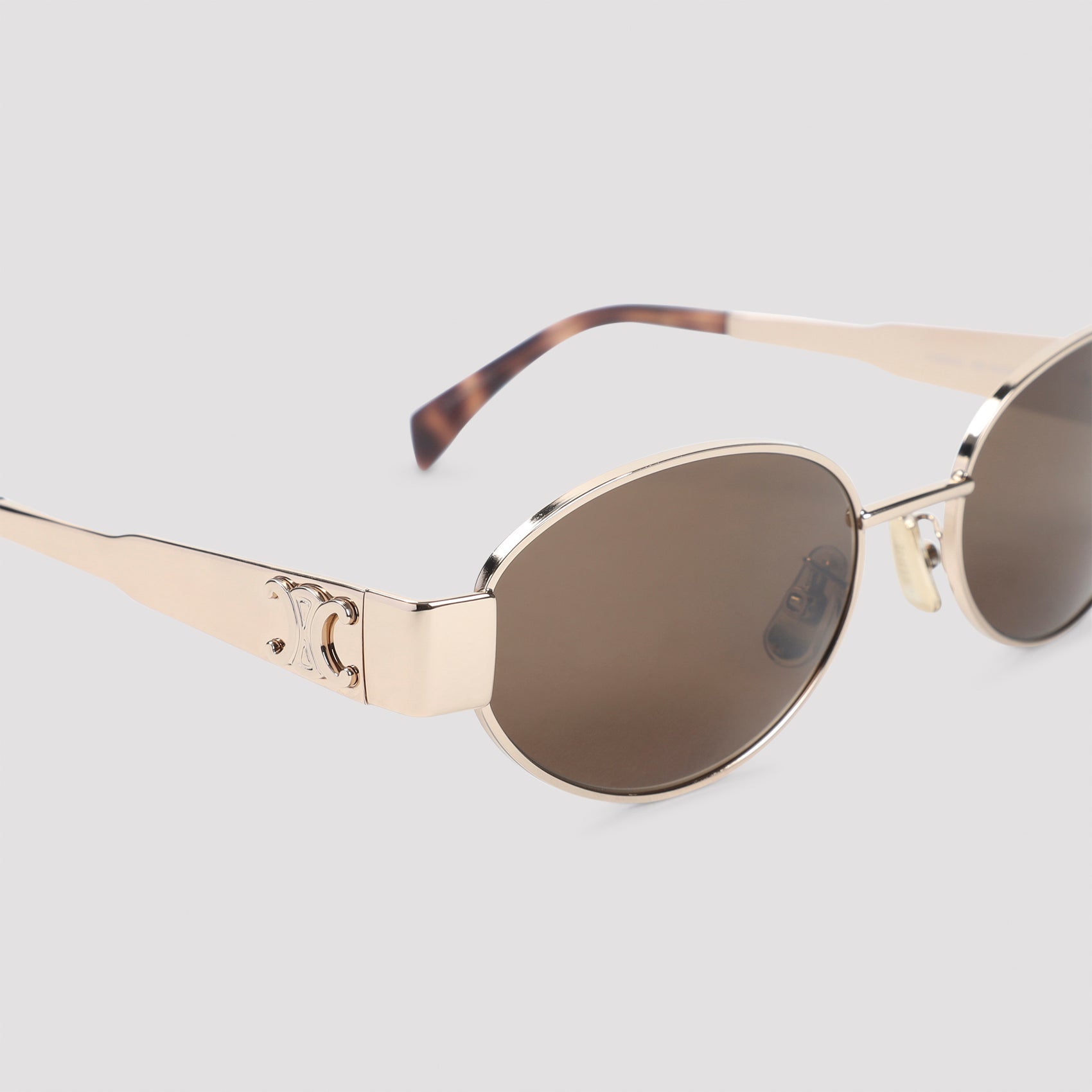 CELINE Triomphe 01 Oval Metal Sunglasses - Banlieue91 -