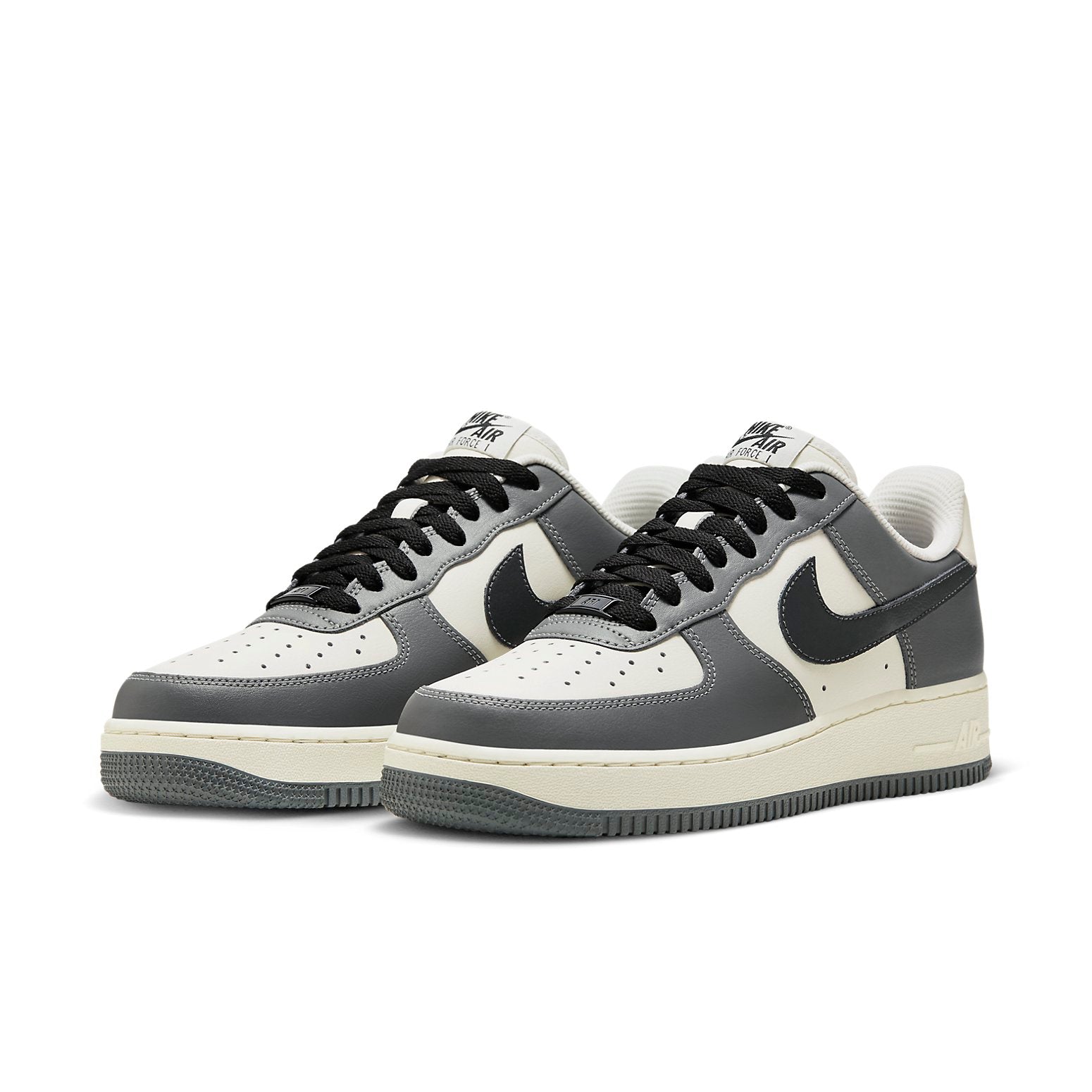 Nike Air Force 1 Low 'Grey White' sneaker showcasing a sleek grey and white colorway.