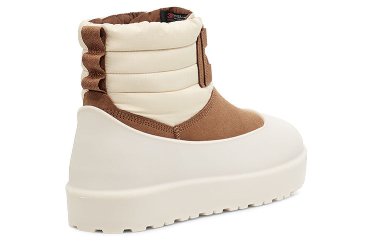 Close-up view of UGG Classic Mini Lace-Up Weather Boot 'Dune', highlighting the quality materials and unique colorway perfect for any outfit.
