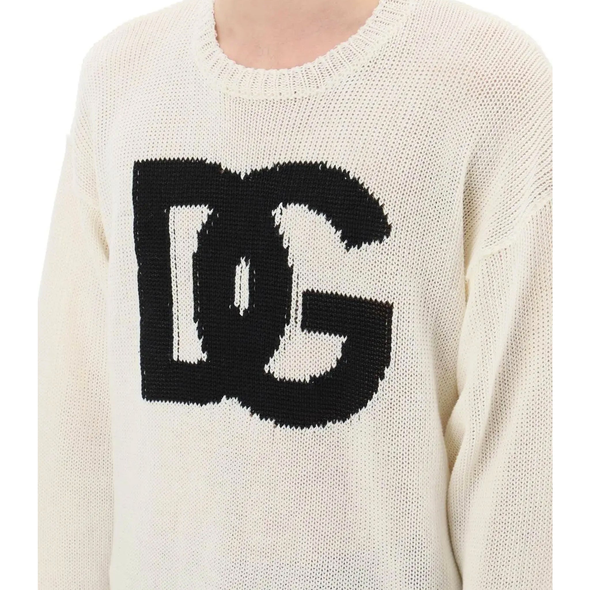 Dolce & Gabbana Linen Logo Sweater - Banlieue91 -