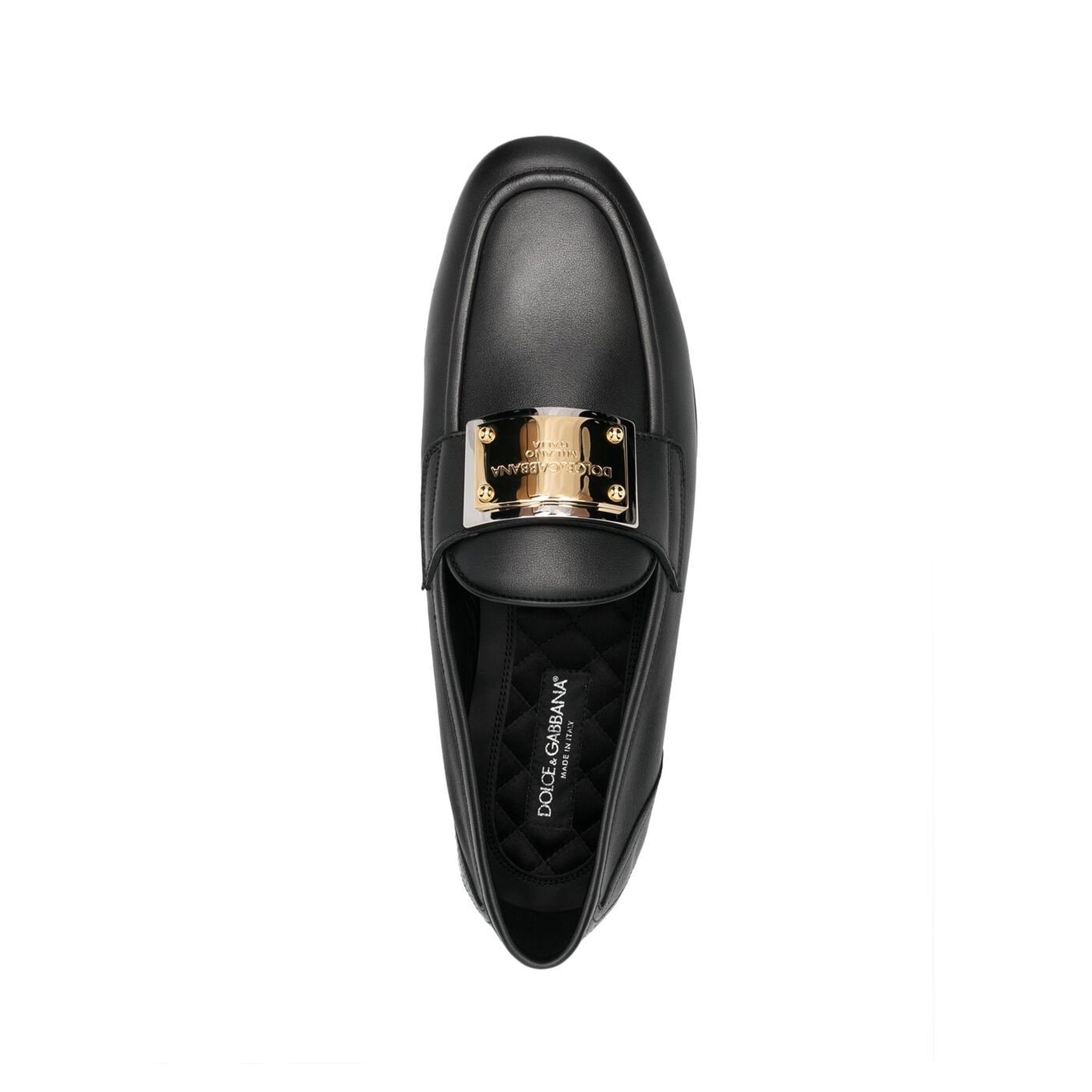Dolce & Gabbana Leather Logo Loafers - Banlieue91 -