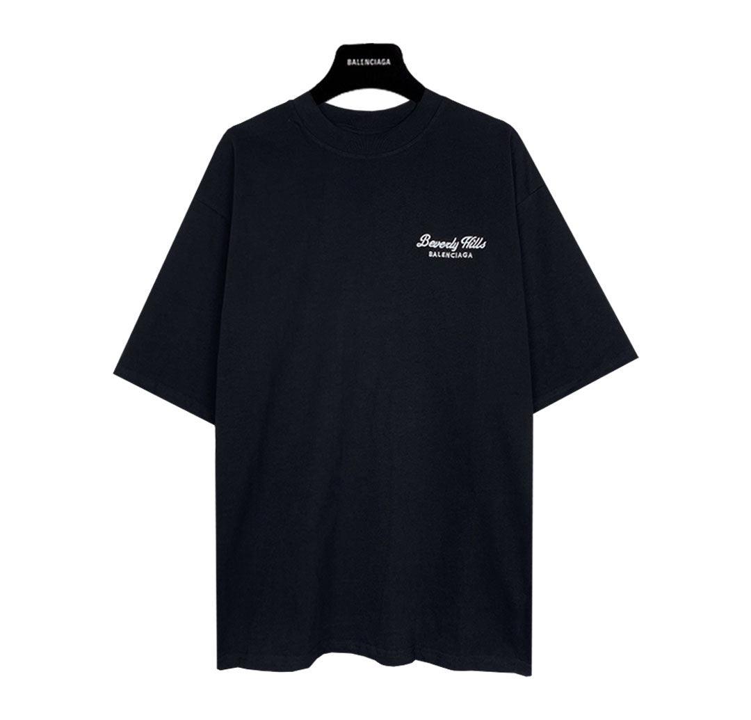 Balenciaga Black T-Shirt Without Collar - Banlieue91