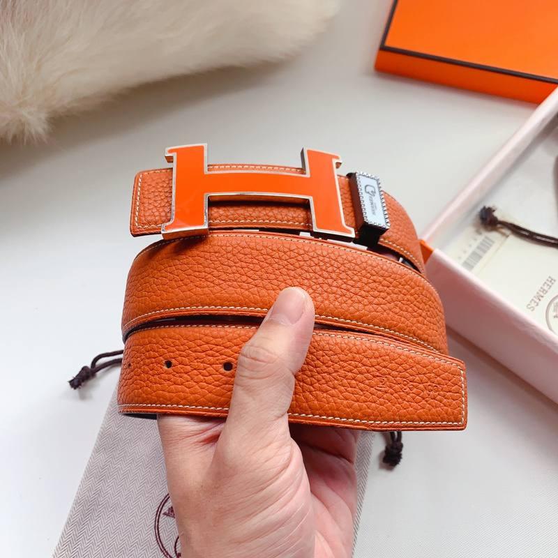 Hermes Men Orange Buckle Belt 'Orange' - Banlieue91