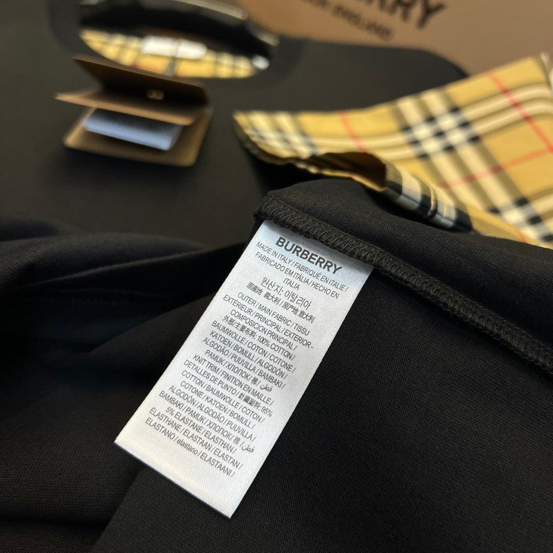 Burberry T-Shirt Without Collar 'Black & Beige' - Banlieue91