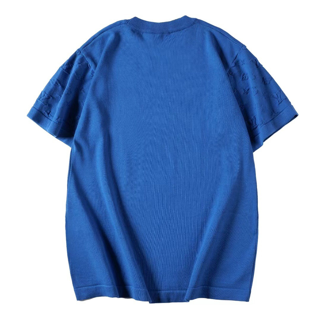 Louis Vuitton T-Shirt Without Collar 'Blue' - Banlieue91