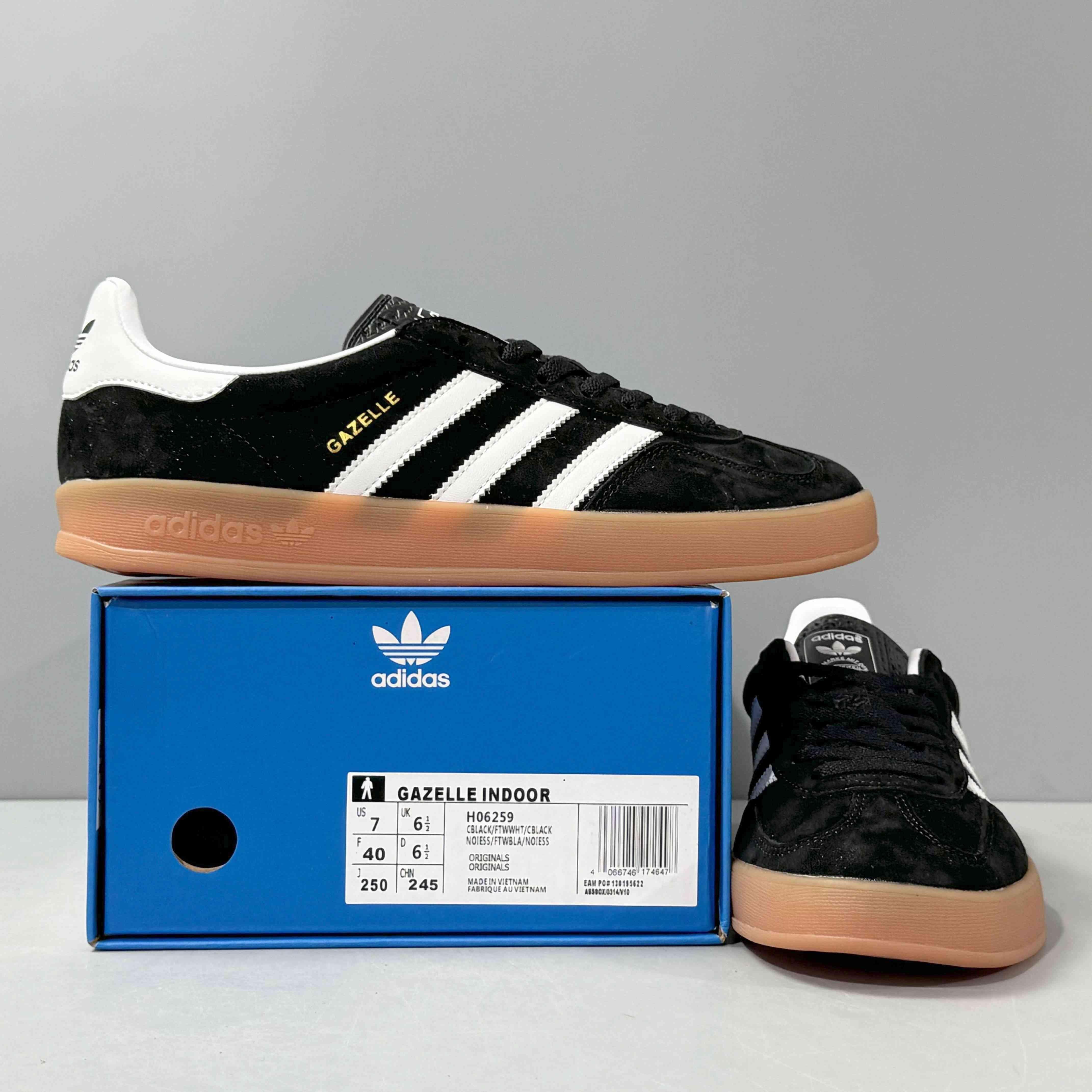 Adidas Originals Gazelle Indoor 'Black White Gum' - Banlieue91