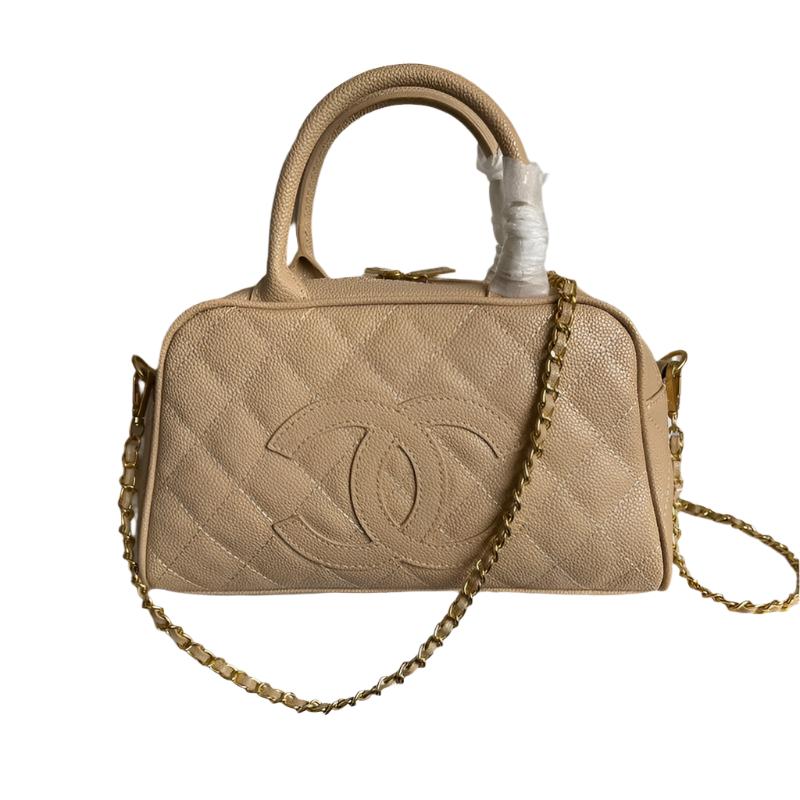 Chanel Timeless CC Bowler Bag Quilted Caviar Small