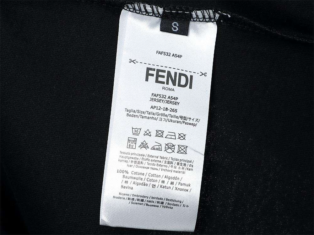 Fendi T-Shirt without Collar 'Black-Yellow' - Banlieue91