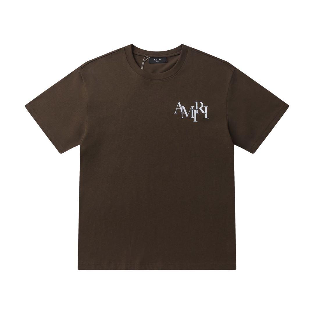 Amiri Brown T-Shirt Without Collar - Banlieue91