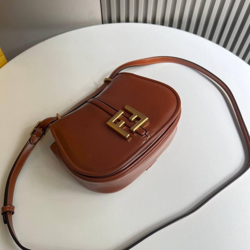 Fendi C’mon Small Brown FF jacquard fabric bag - Banlieue91