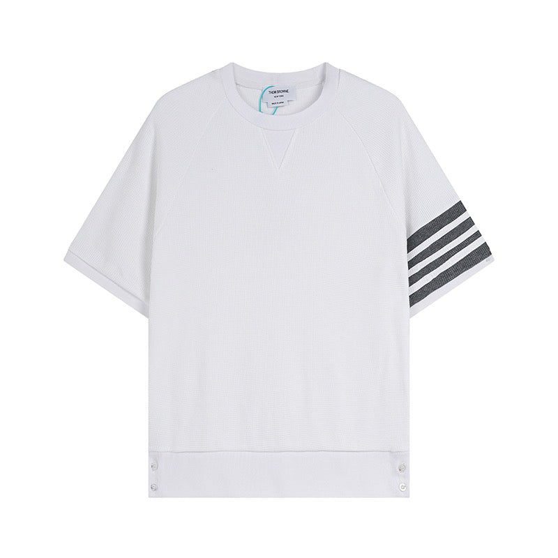 Thom Browne T-Shirt Without Collar 'White' - Banlieue91