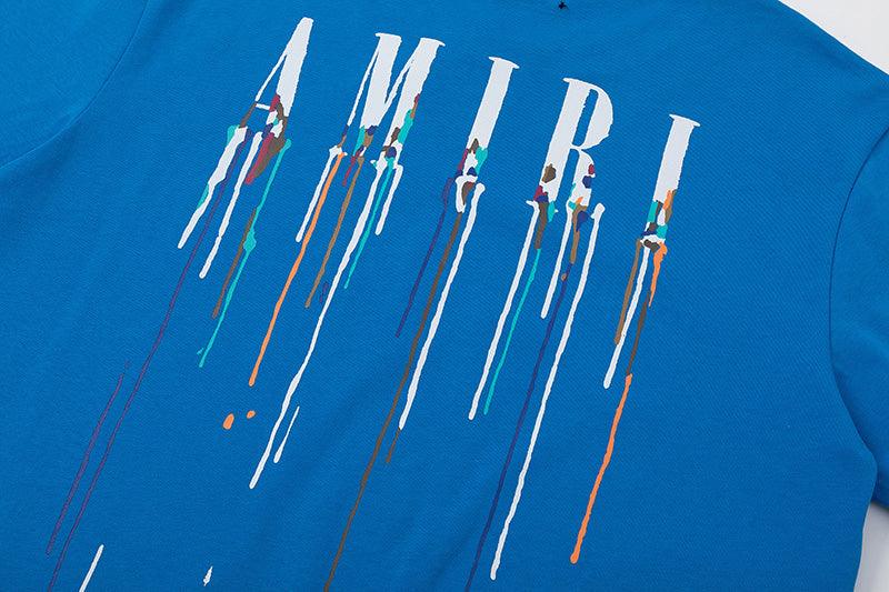 Amiri Blue T-Shirt Without Collar - Banlieue91