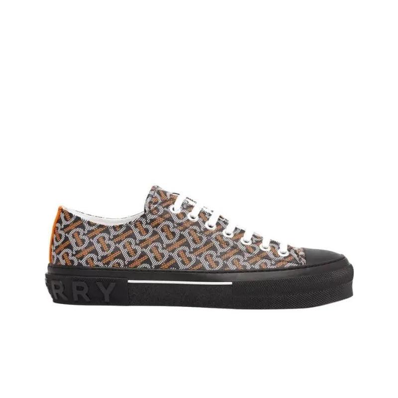 Burberry Monogram Pattern Low Top Black Orange Canvas - Banlieue91 -