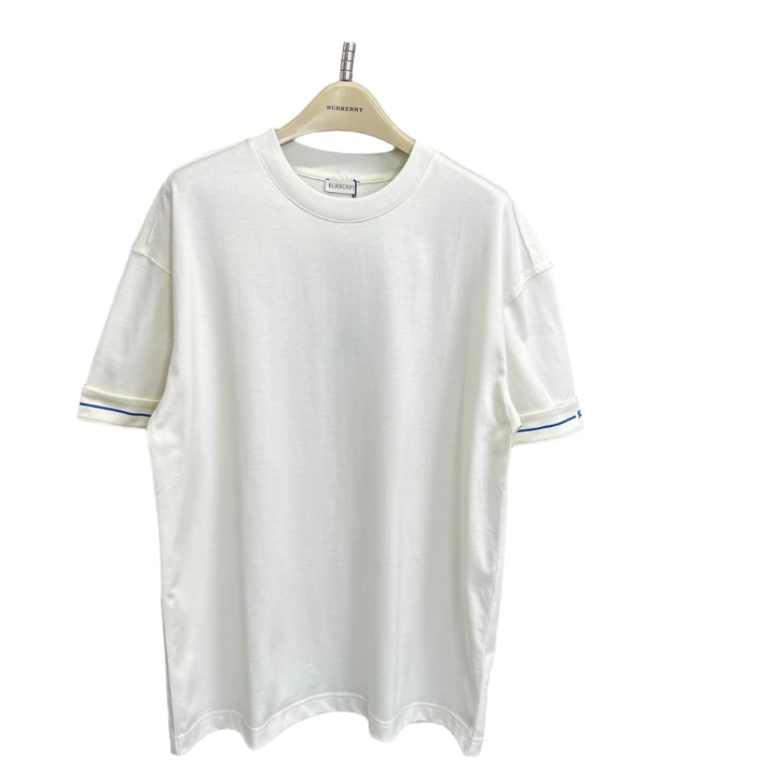 Burberry Cream T-Shirt Without Collar - Banlieue91