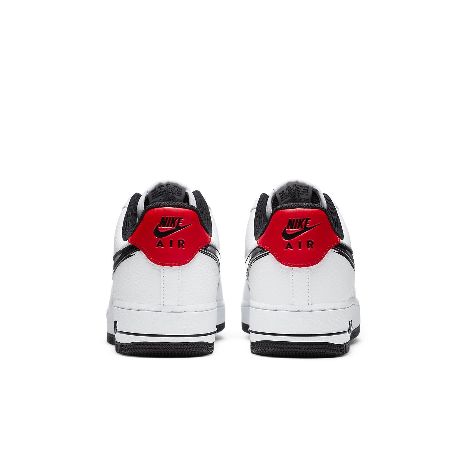 Nike Air Force 1 Low 'Brushstroke - White' featuring the black outsole and signature Nike detailing in a trendy setting.
