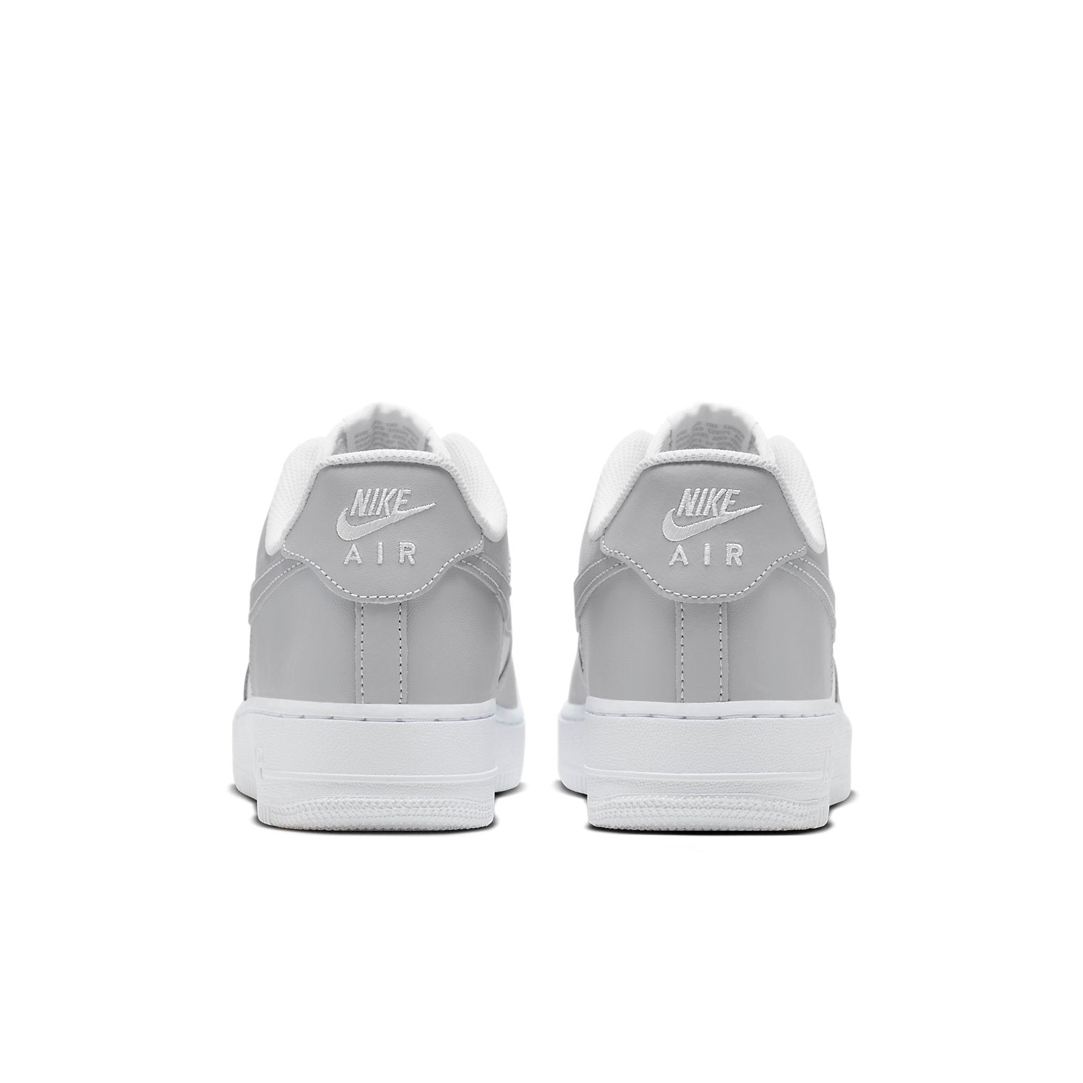 Air Force 1 07 'Light Smoke Grey White' sneaker side view showcasing its stylish design and colorway.