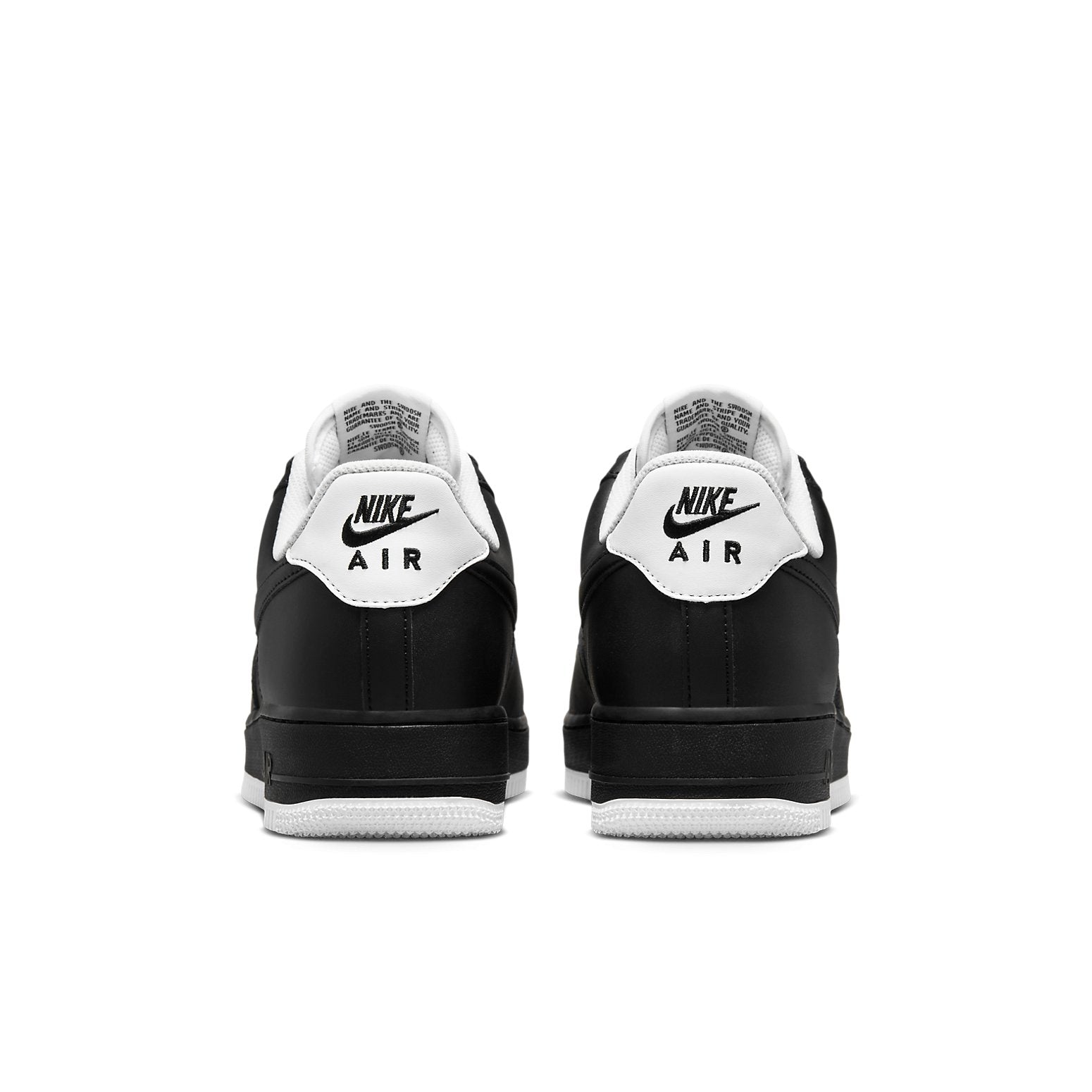 Side view of Nike Air Force 1 '07 'Black White' featuring sleek design and quality materials.