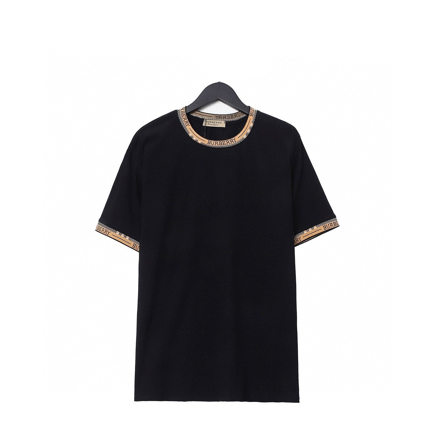 Burberry T-Shirt Without Collar 'Black & Beige' - Banlieue91