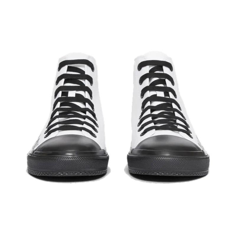 Burberry Slip-Resistant High-Top Canvas Shoes Black White - Banlieue91 -