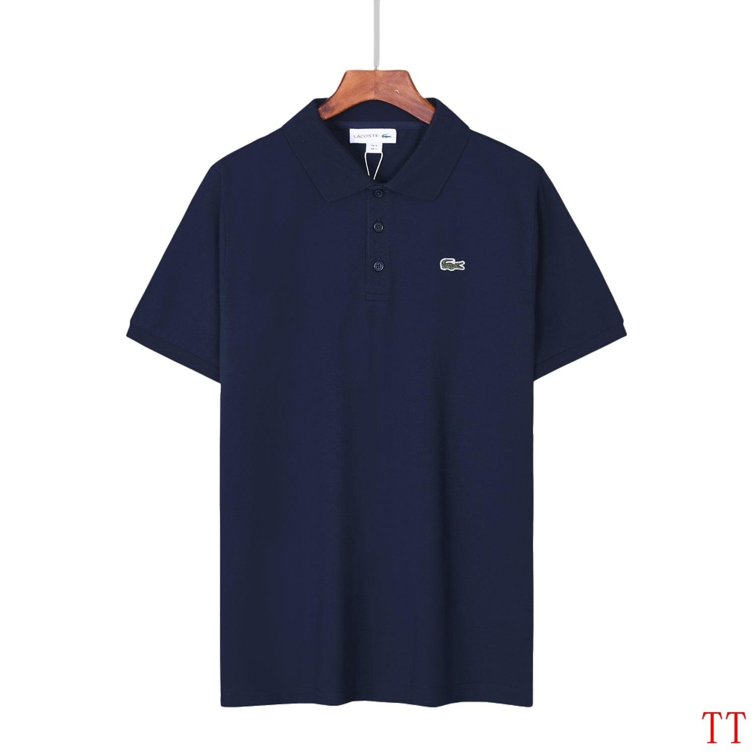 Lacoste Blue T-Shirt with Collar - Banlieue91