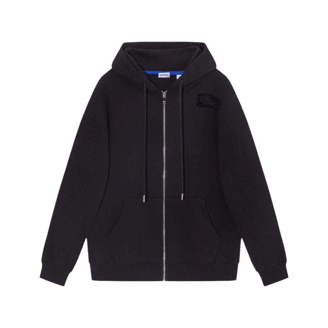 Burberry Cotton Zip Hoodie 'Black' - Banlieue91