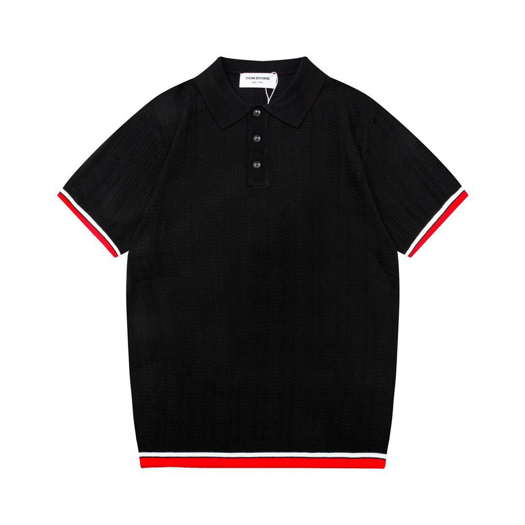 Thom Browne Black T-Shirt with Collar - Banlieue91