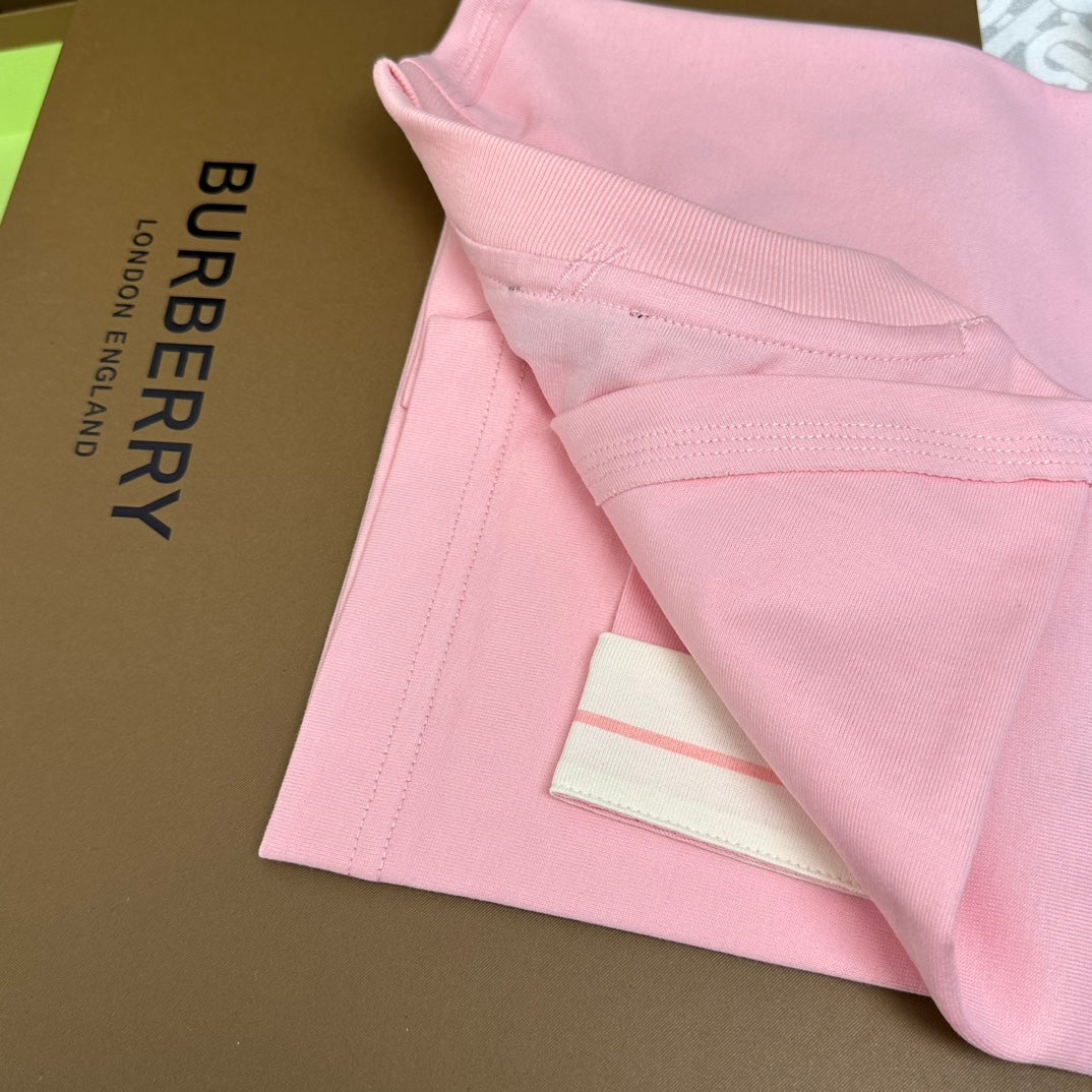 Burberry Pink T-Shirt Without Collar - Banlieue91