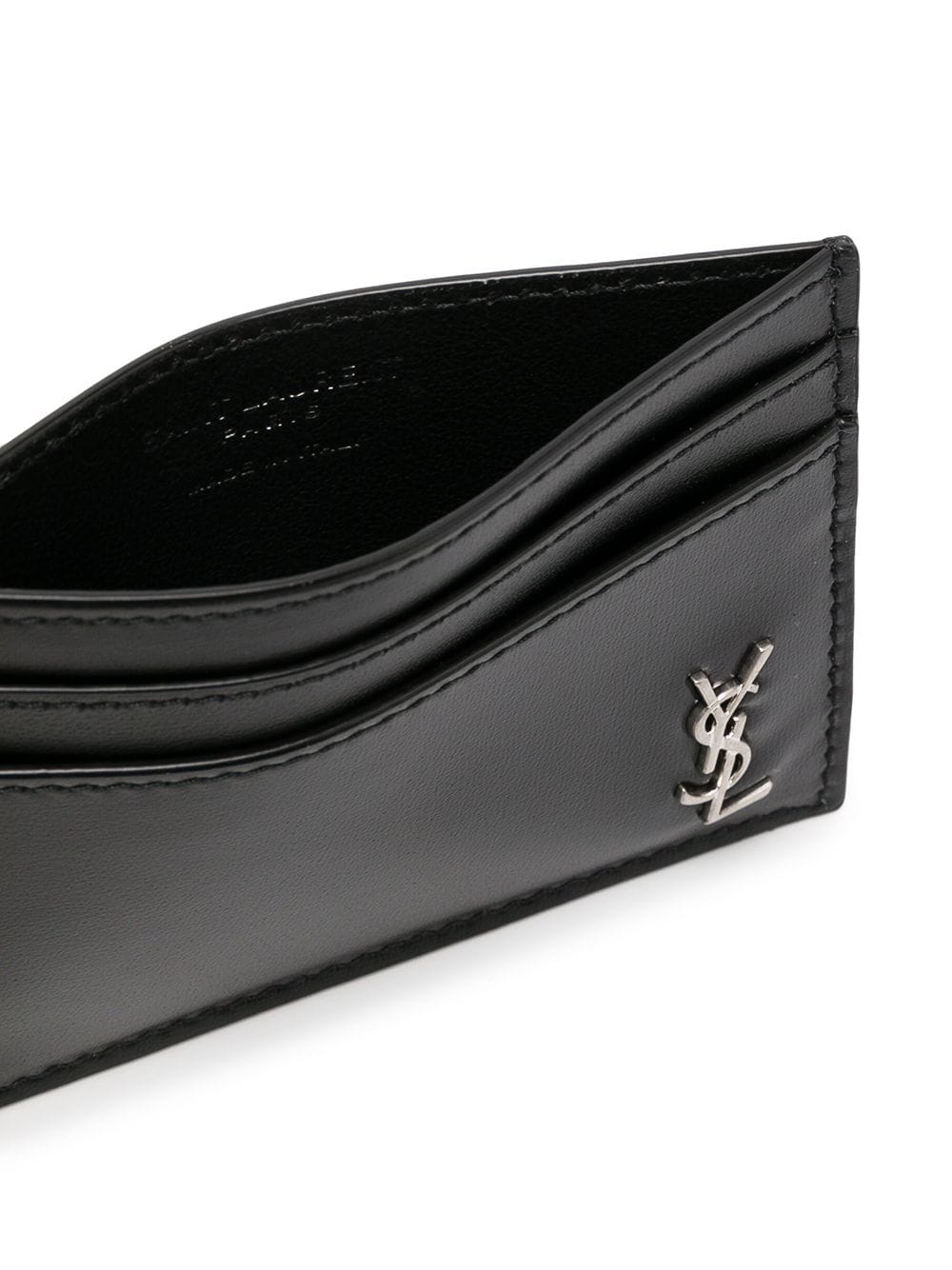 SAINT LAURENT Mini Leather Card Holder - Banlieue91 -