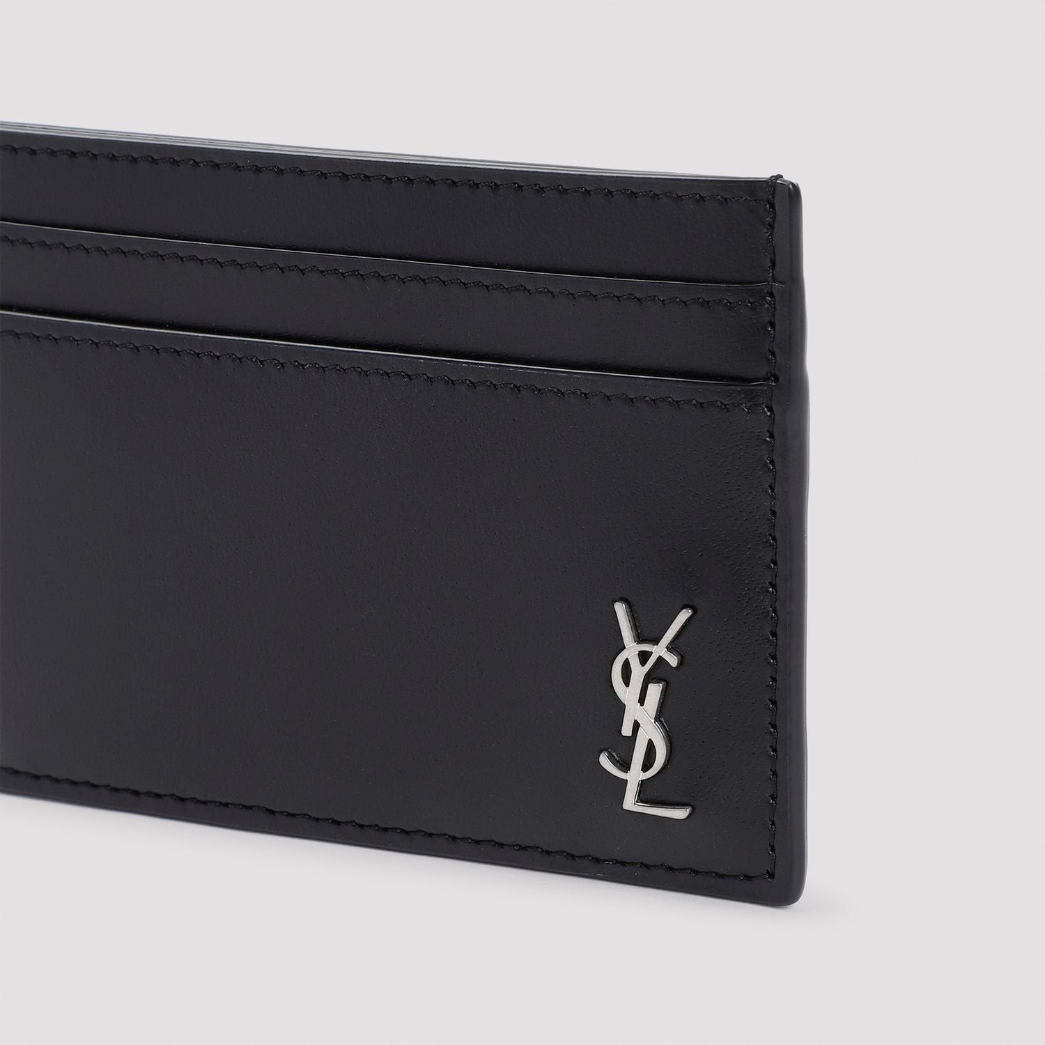 SAINT LAURENT Mini Leather Card Holder - Banlieue91 -