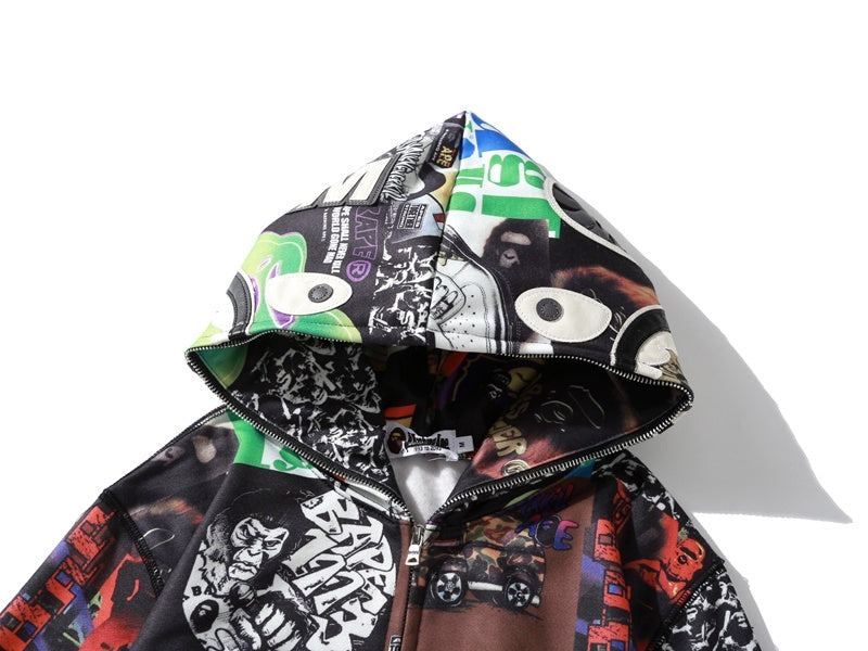 BAPE ALBUM MONOGRAM Shark full zip hoodie A Bathing Ape - Banlieue91