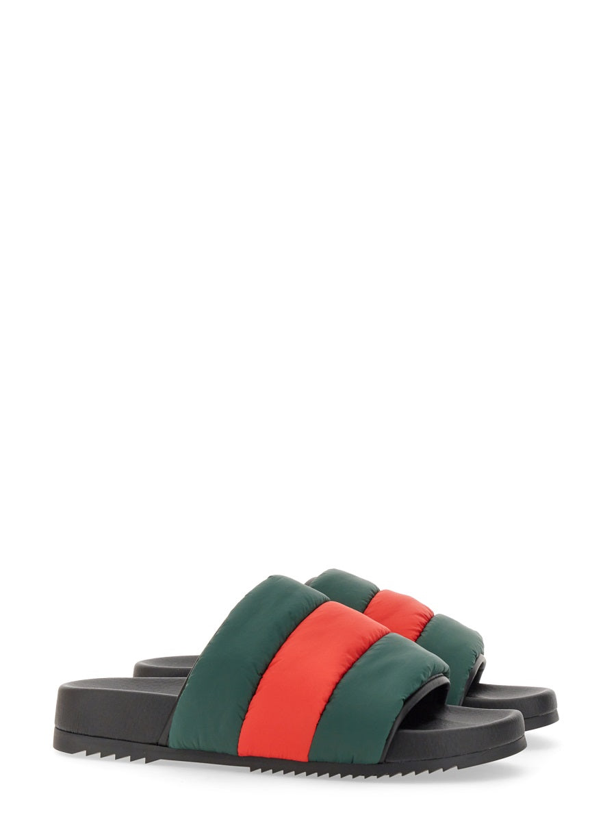 GUCCI Slider Sandal with Web Ribbon - 3 cm Sole Height - Banlieue91 -
