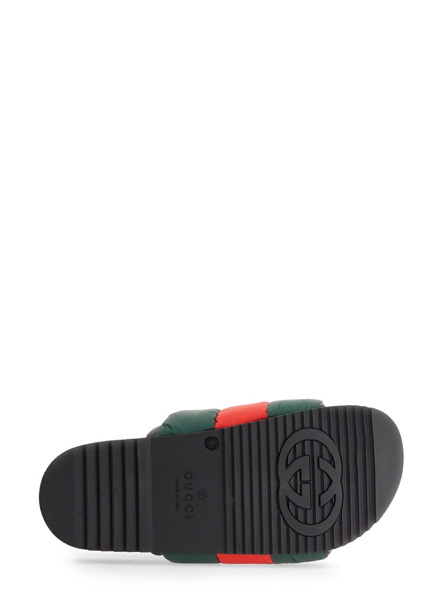 GUCCI Slider Sandal with Web Ribbon - 3 cm Sole Height - Banlieue91 -