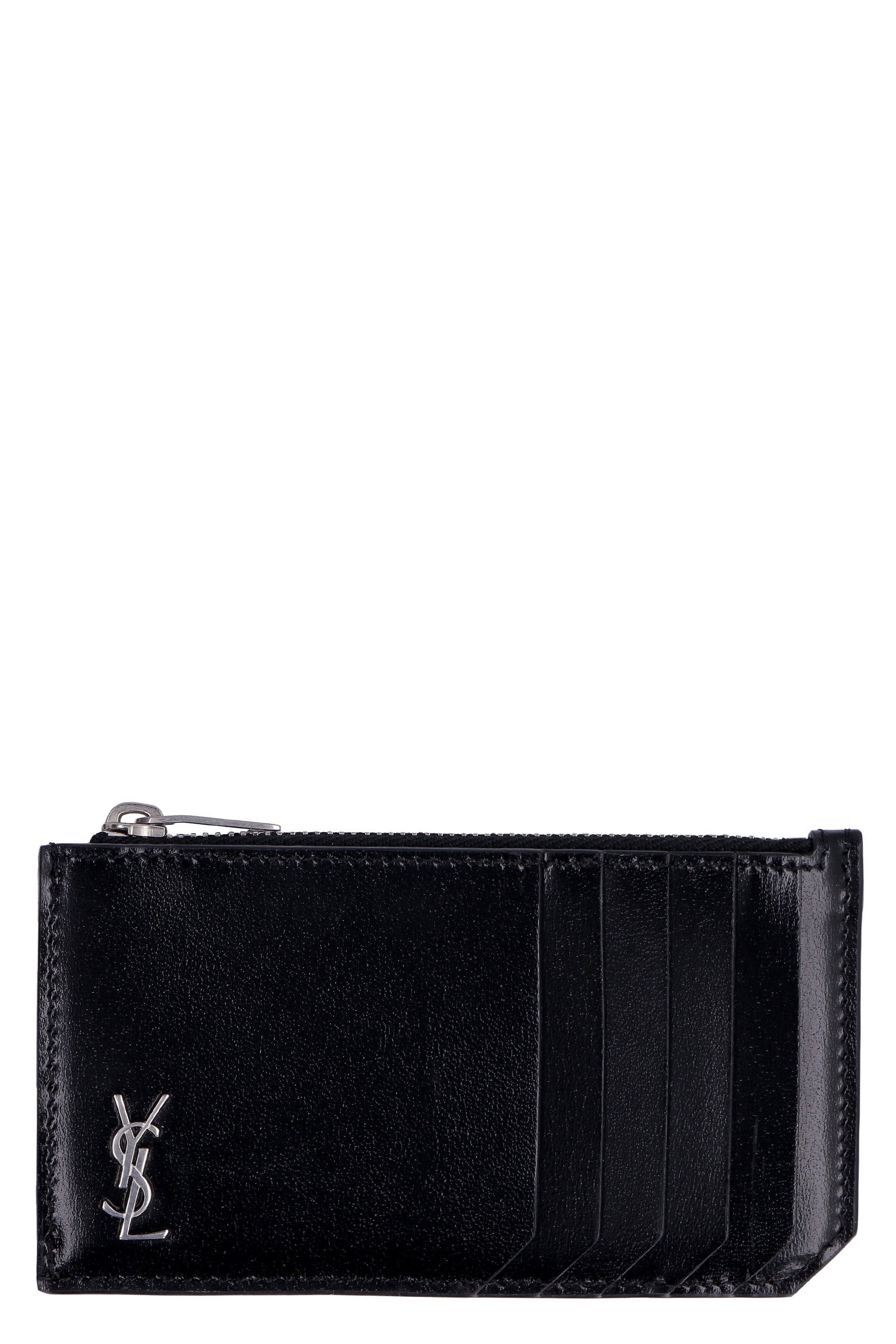 SAINT LAURENT Mini Monogram Zip Credit Card Holder - Banlieue91 -