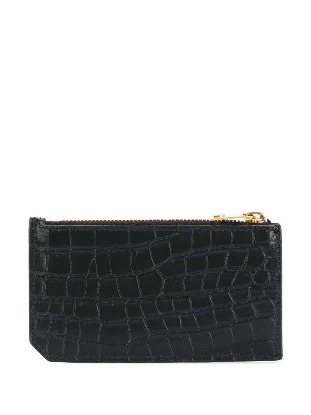 SAINT LAURENT Mini Logo Plaque Cardholder - Banlieue91 -