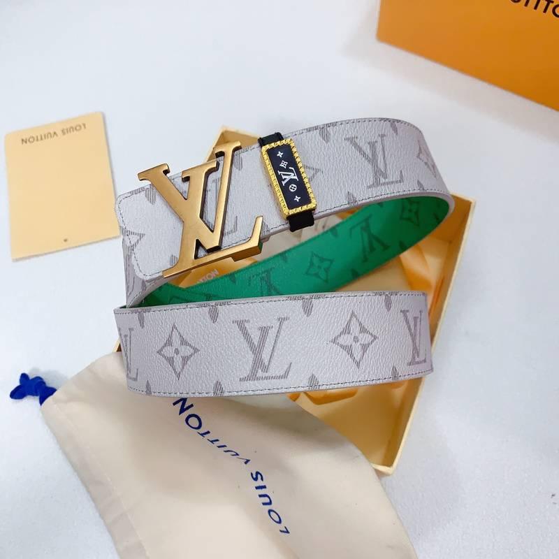 Louis Vuitton Double Belt Logo 'Green/Cream' - Banlieue91