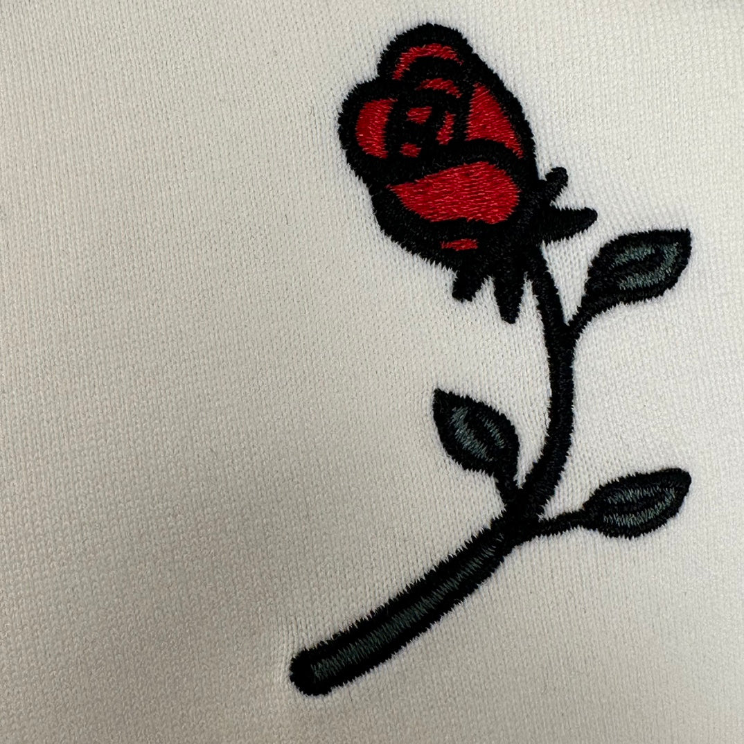 Burberry T-Shirt With Rose Without Collar 'White' - Banlieue91