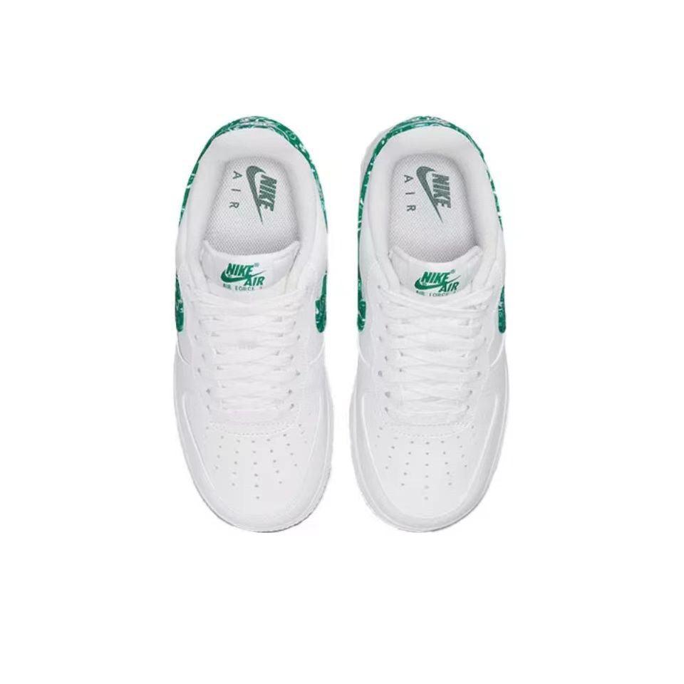 Nike Air Force 1 'Essential White/Green Paisley' - Banlieue91