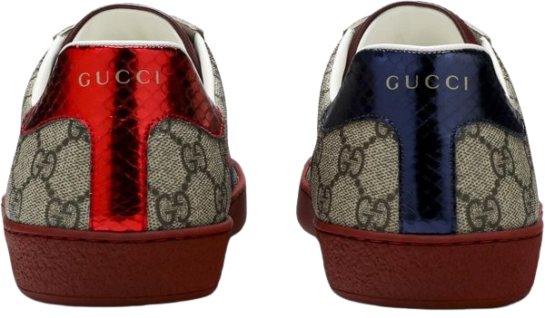 Ace Supreme GG Guccissima Logo Web Stripe Flat Sneakers