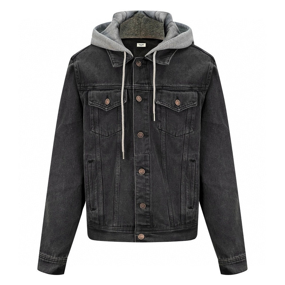 CELINE Washed Grey Denim Jacket – Casual Single-Breasted - Banlieue91 -