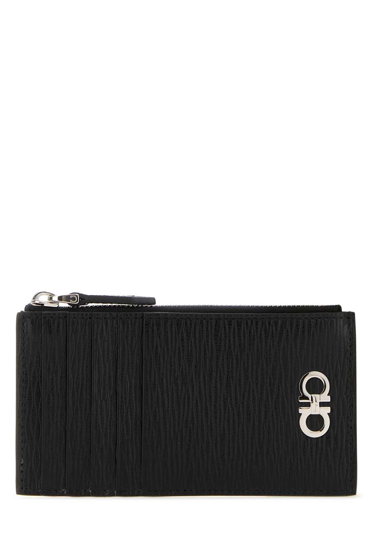 Ferragamo Mini Leather Gancini Hook Card Holder - Banlieue91 -