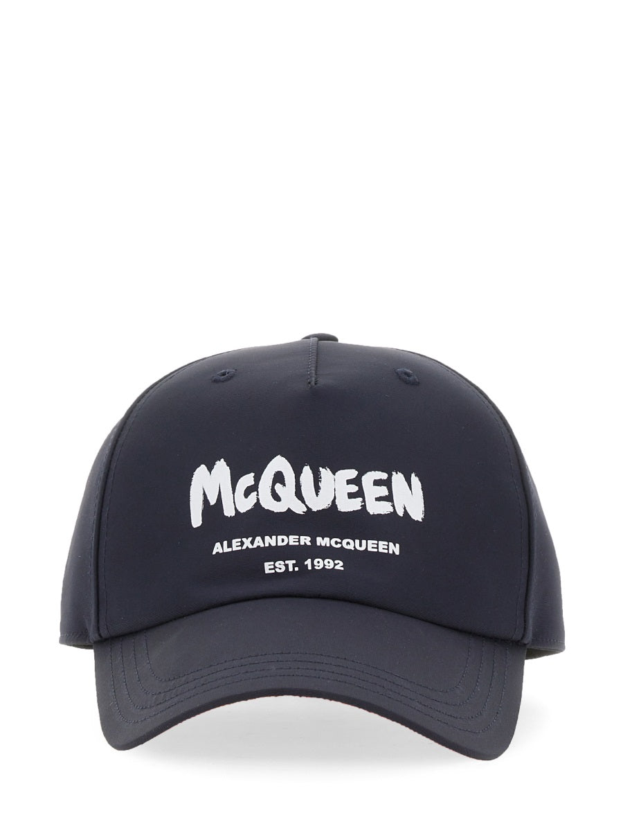 ALEXANDER MCQUEEN Graffiti Logo Hard Visor Hat - Banlieue91 -