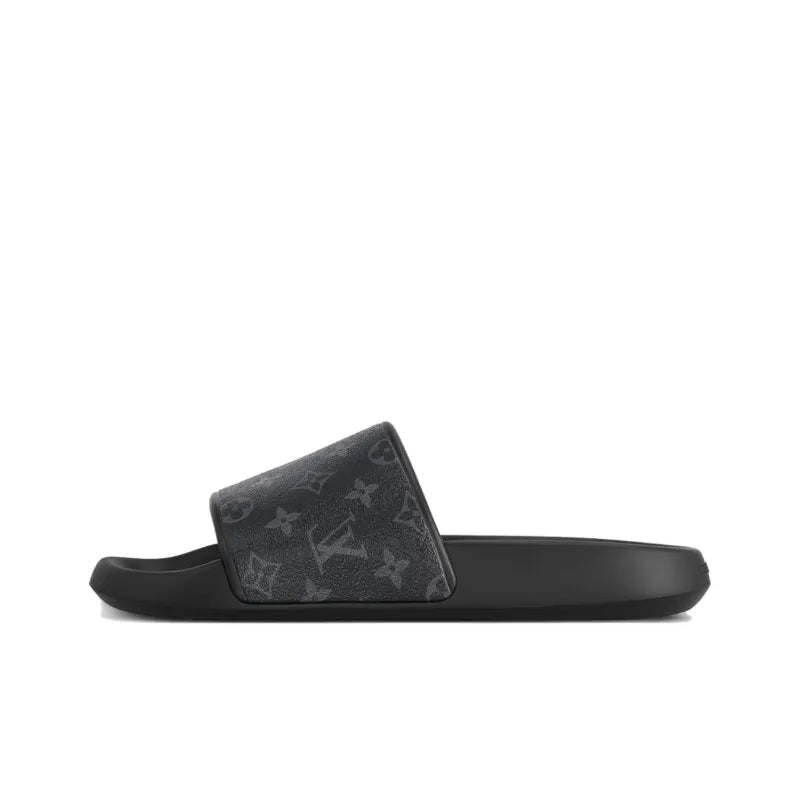 Louis Vuitton  Rubber Monogram Men's Waterfront Mules 'Black'