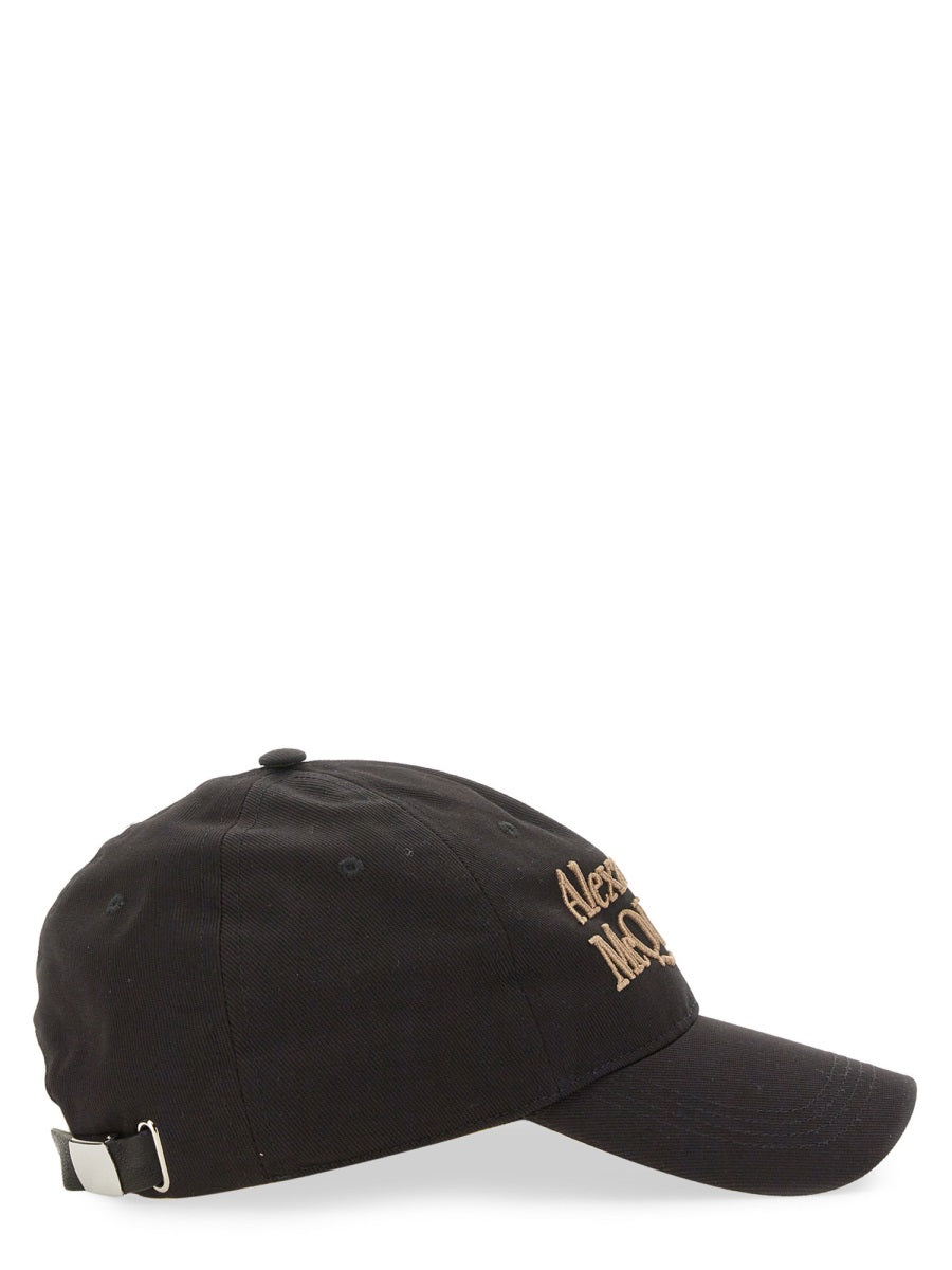 ALEXANDER MCQUEEN Premium Baseball Cap with Front Logo Embellishment - Banlieue91 -