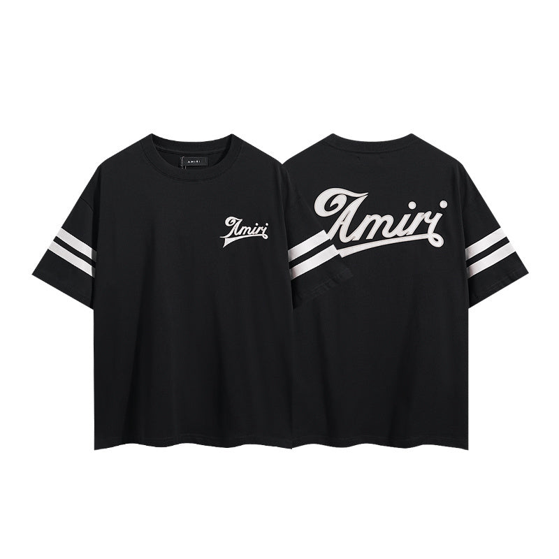 AMIRI MEN'S NEW BRAND BLACK COTTON T-SHIRT