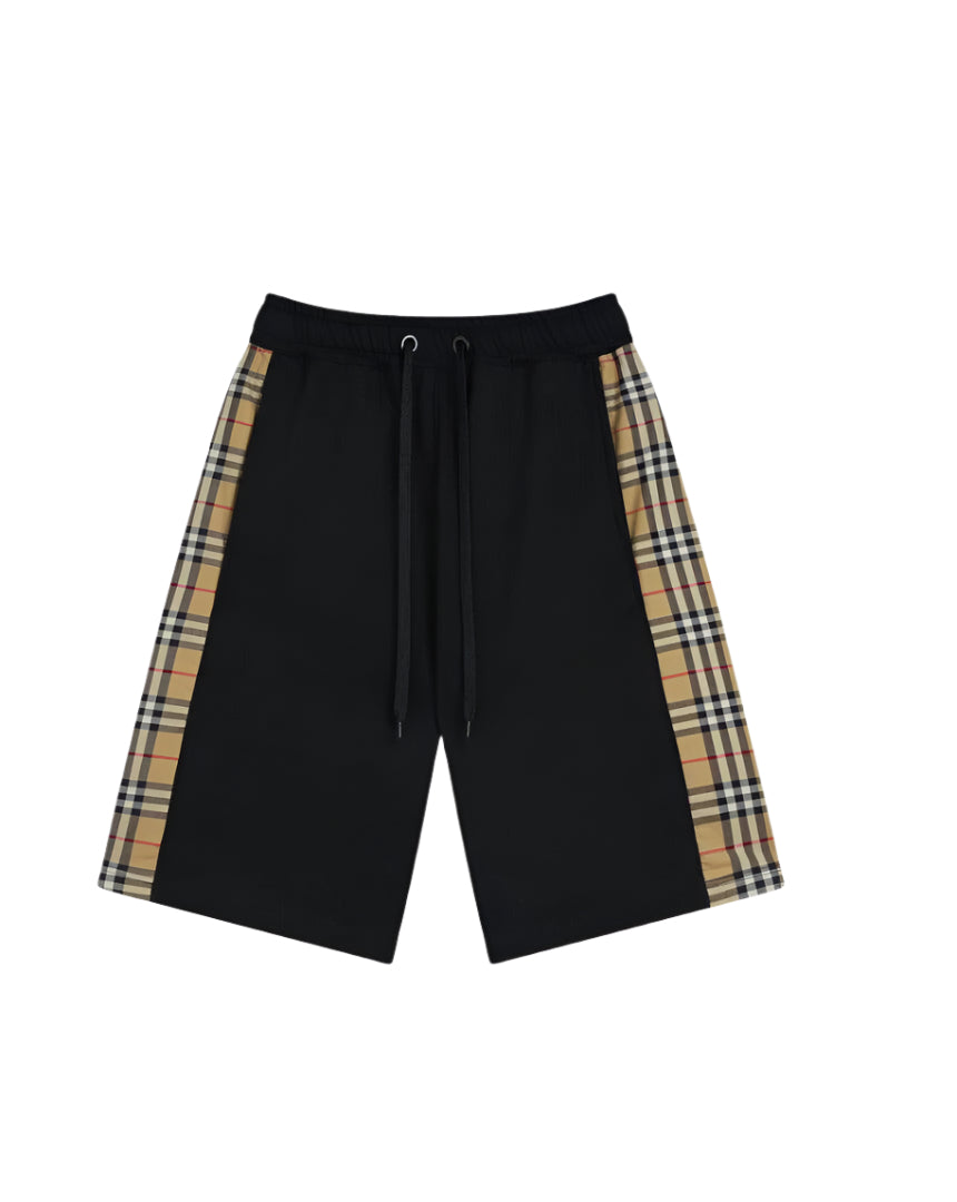 Burberry Men's Striped Cotton Knit Basketball Shorts 'Black/Beige' - Banlieue91