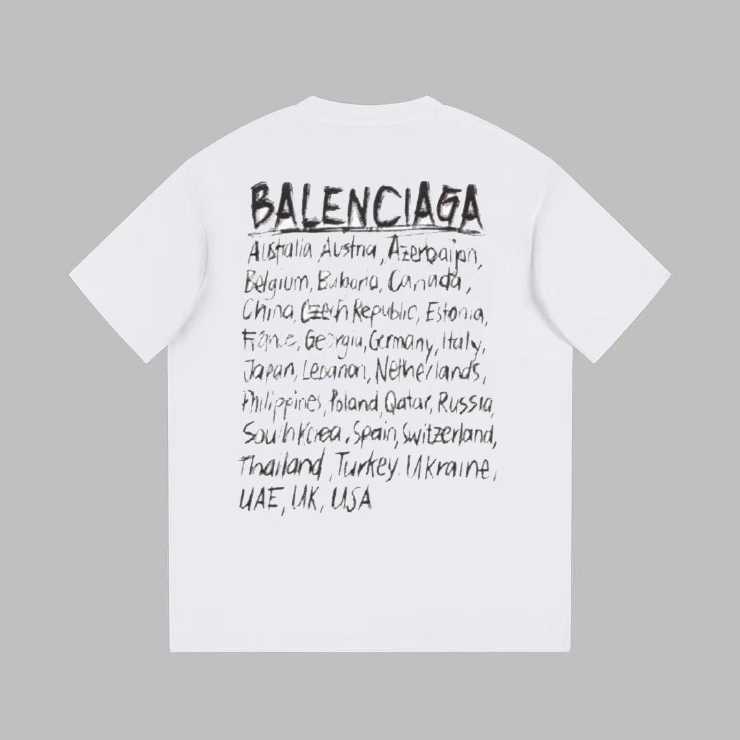 Balenciaga White T-Shirt Without Collar - Banlieue91