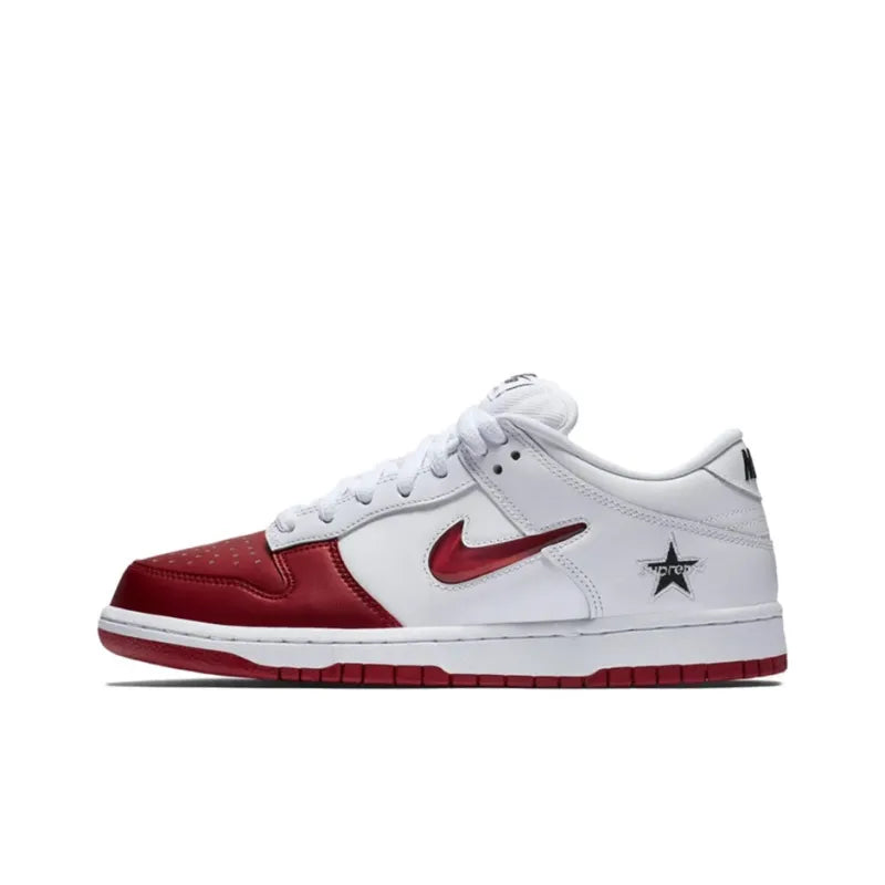 Nike Sb Dunk Low Supreme Jewel Swoosh Red