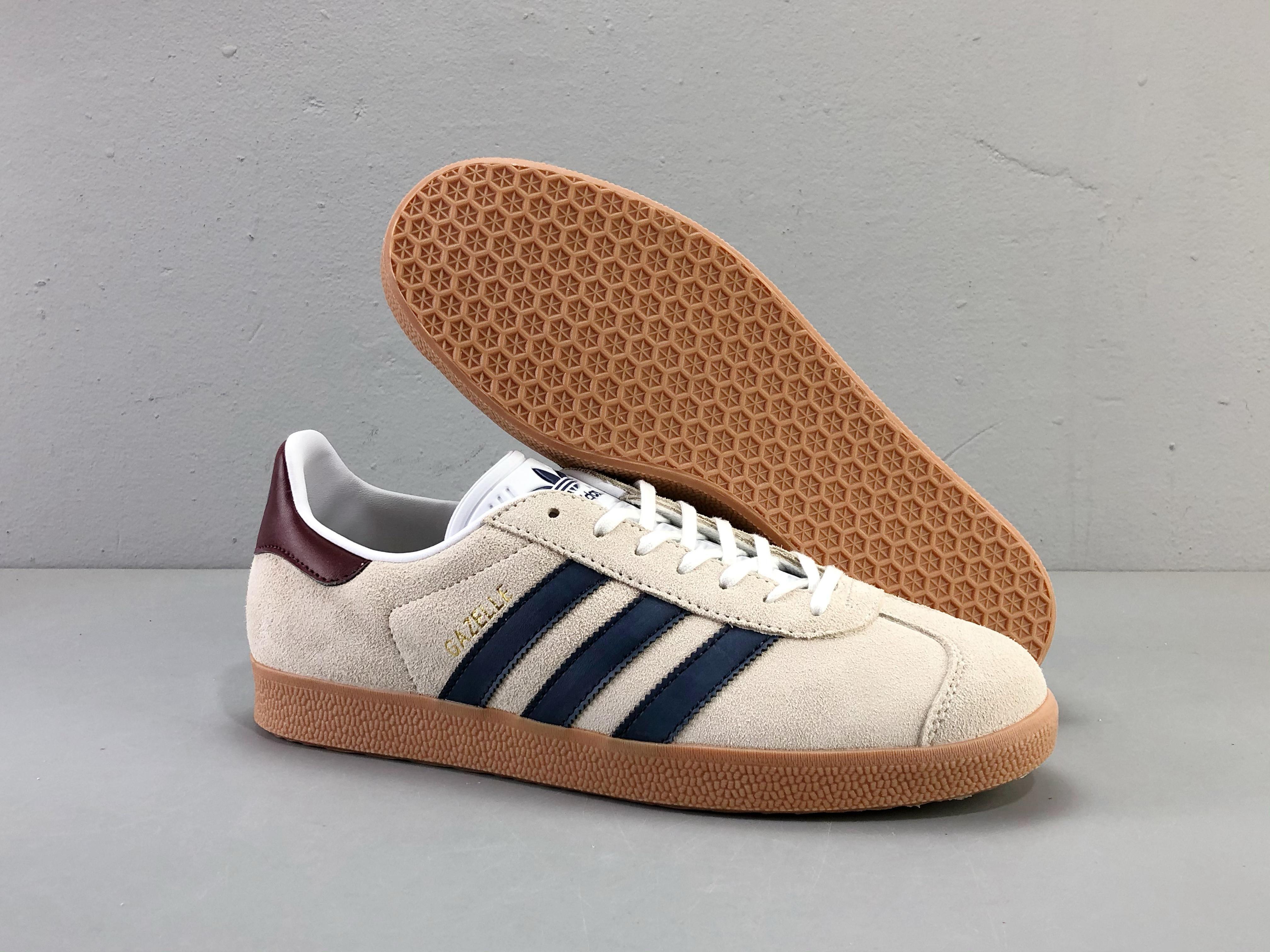 Adidas Originals Gazelle Indoor 'Beige Dark Blue Collegiate Burgundy' - Banlieue91