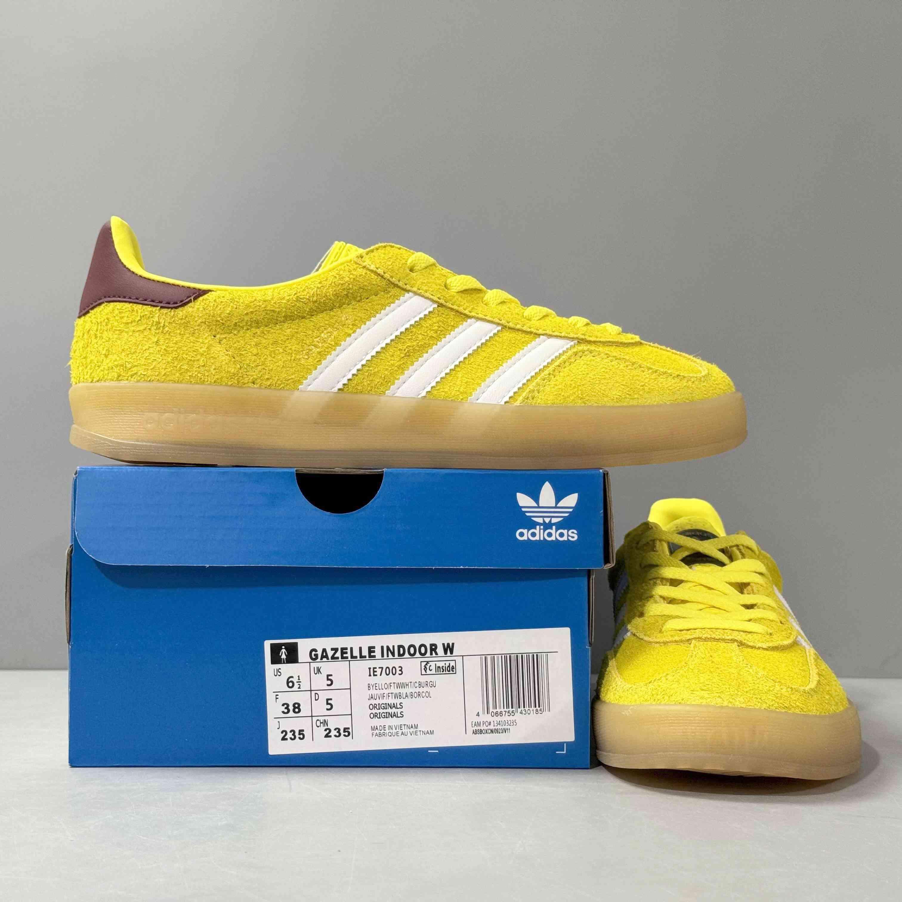 Adidas Originals Gazelle Indoor 'Bright Yellow Burgundy' - Banlieue91