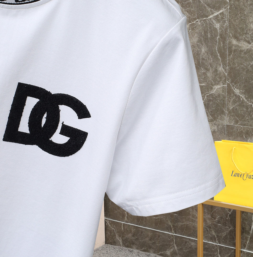 Dolce & Gabbana T-Shirt Without Collar 'White & Black' - Banlieue91